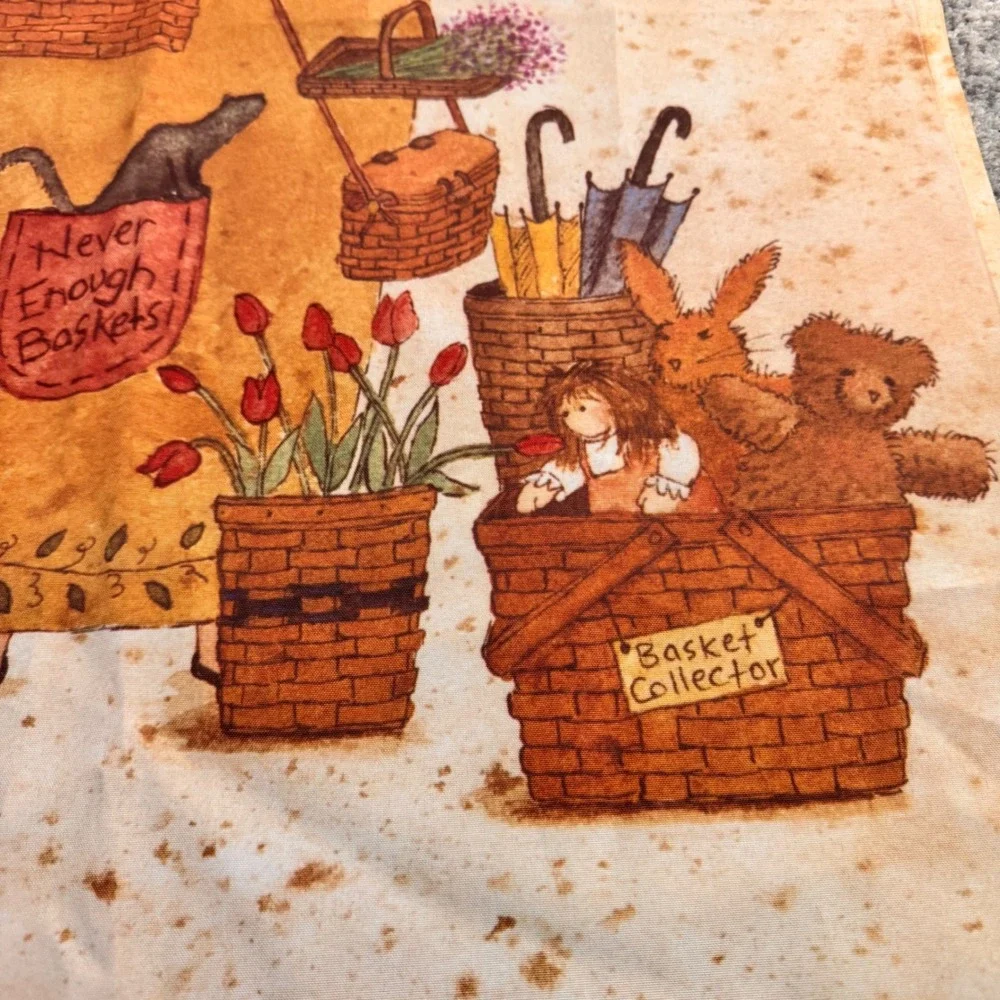 CDI T Kregut Angel Basket Collector Folk Art Wall Hanging Tapestry‎ Garden Flag